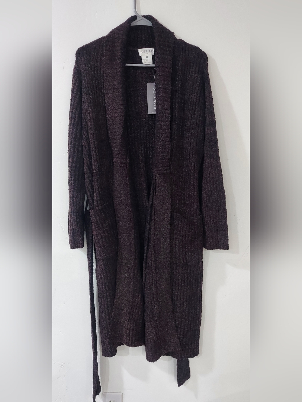Softies Cozy Ribbed Knit Long Robe - Picture 4 of 7